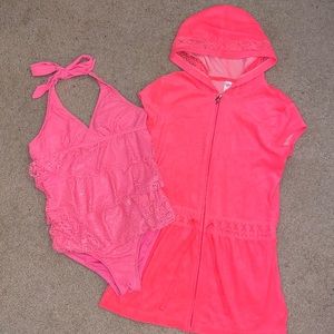 Justice girls swimsuit & coverup